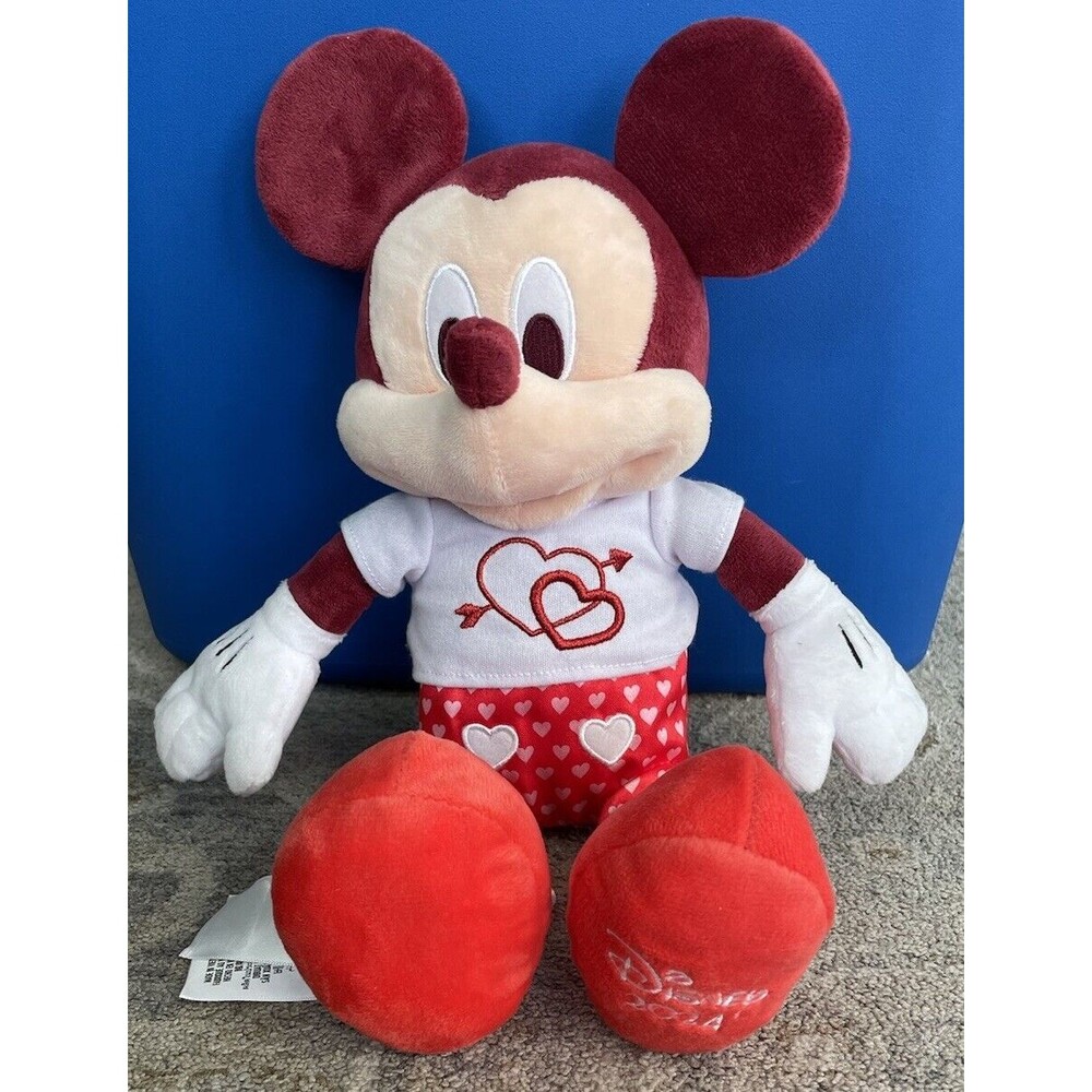 disney 2024 mickey red pink valentine plush LNC HTF Limited Edition